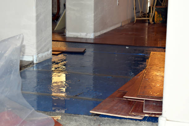 Professional Water Damage Restoration technician working in Goshen, MA